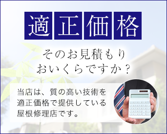 当店は、質の高い技術を適正価格で提供している屋根修理店です。